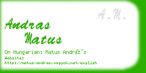 andras matus business card